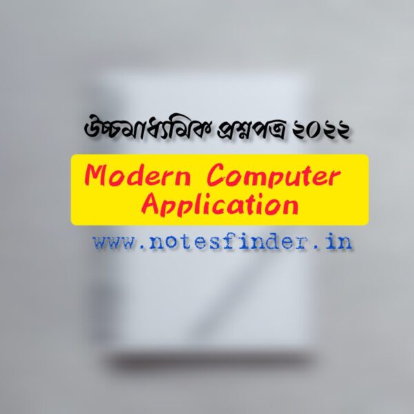 Higher Secondary 2022 MCA Question Paper pdf