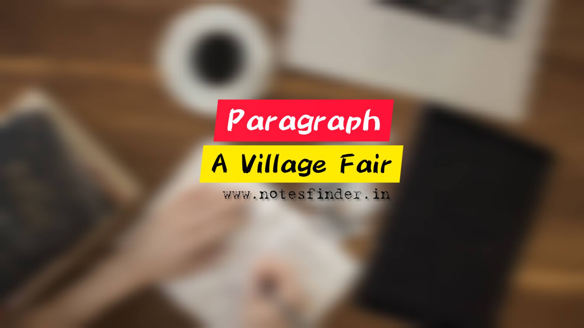 essay on a village fair for class 5