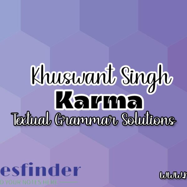 Transformation of Sentences (2) from Karma | Class XI