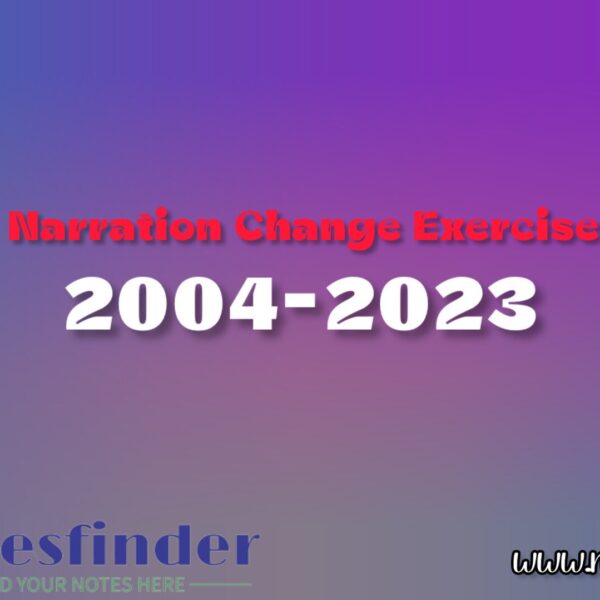 Madhyamik (2004-2023) Narration Change Exercises(Solved)