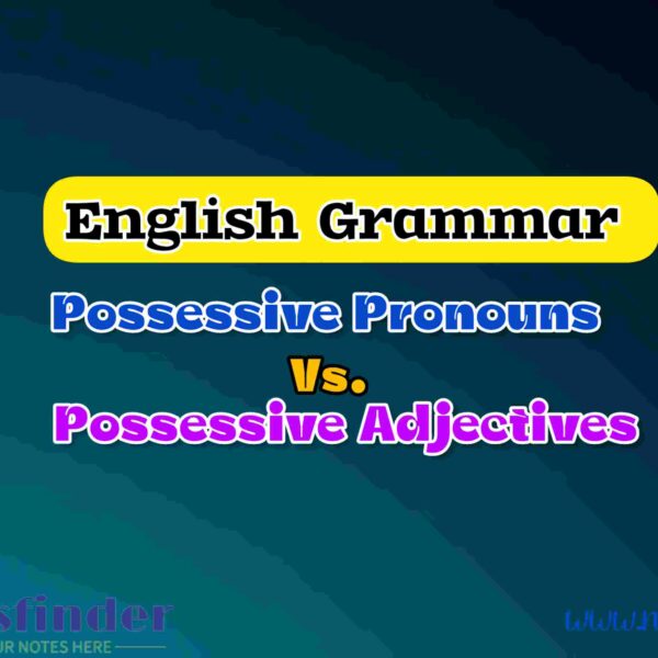 Differences between Possessive Pronouns and Possessive Adjectives: