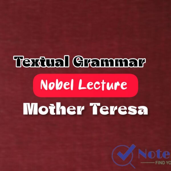 Narration Change from Nobel Lecture- Mother Teresa | class 11