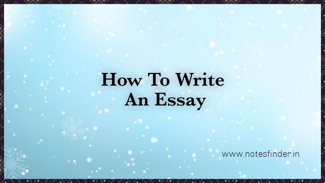 How to write a Paragraph 