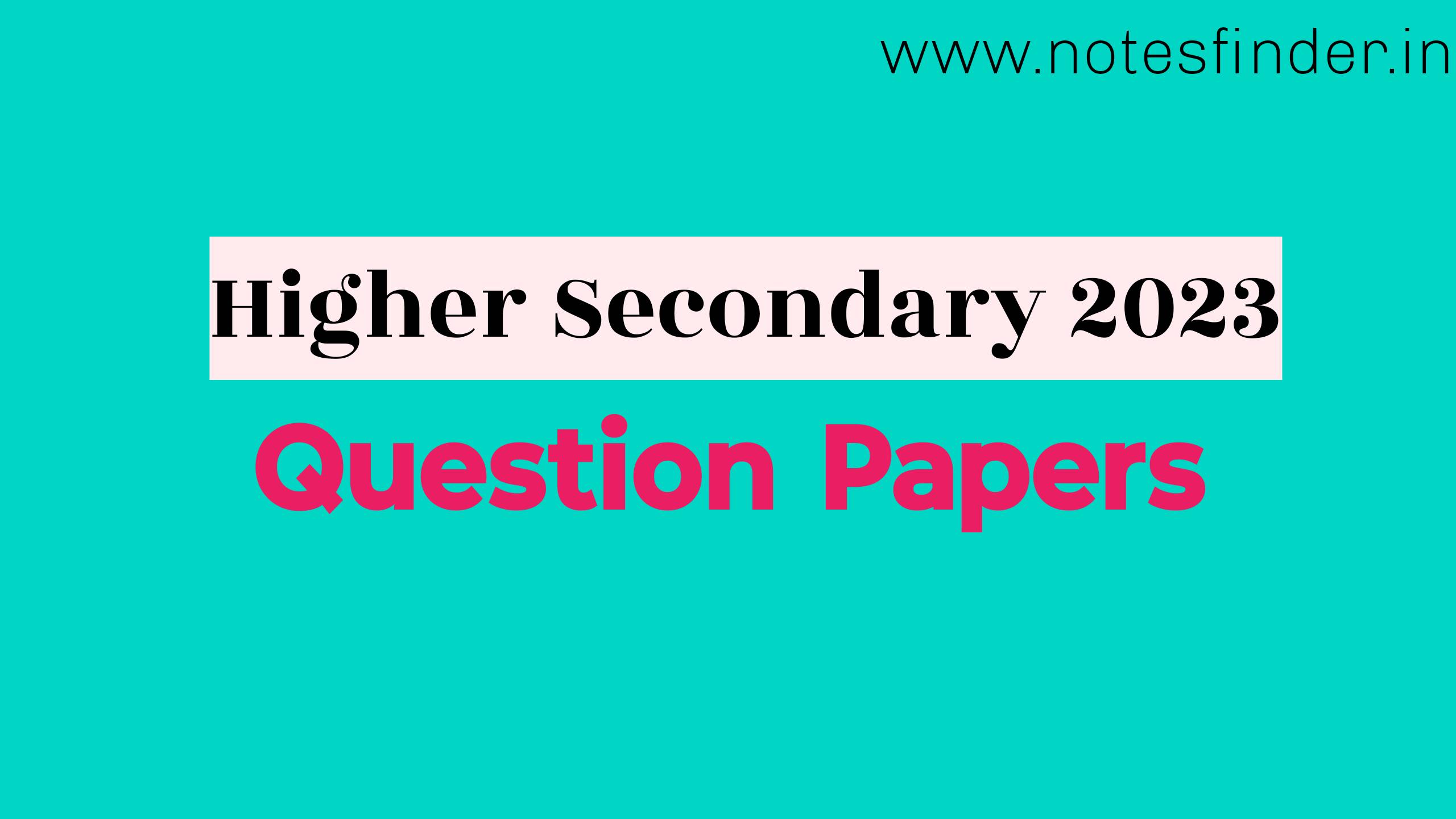 HS 2023 Questions Paper