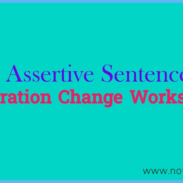 Assertive Sentence Narration Change Worksheet (Direct Speech to Indirect Speech)